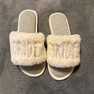 Rae Dunn Bride Fuzzy Slippers